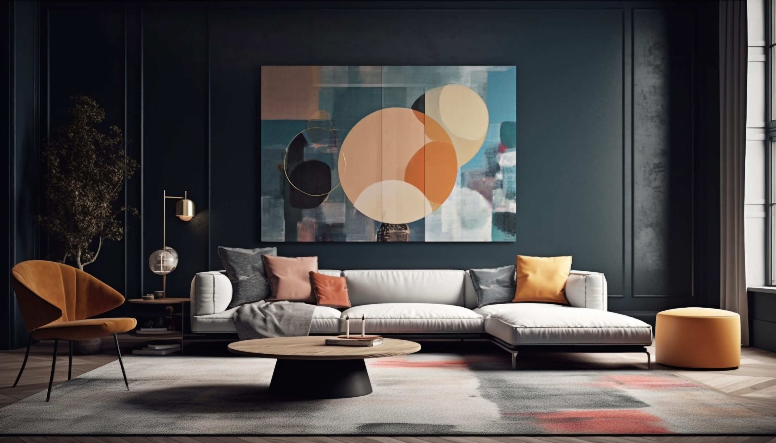 modern apartment with comfortable sofa decor generated by ai scaled